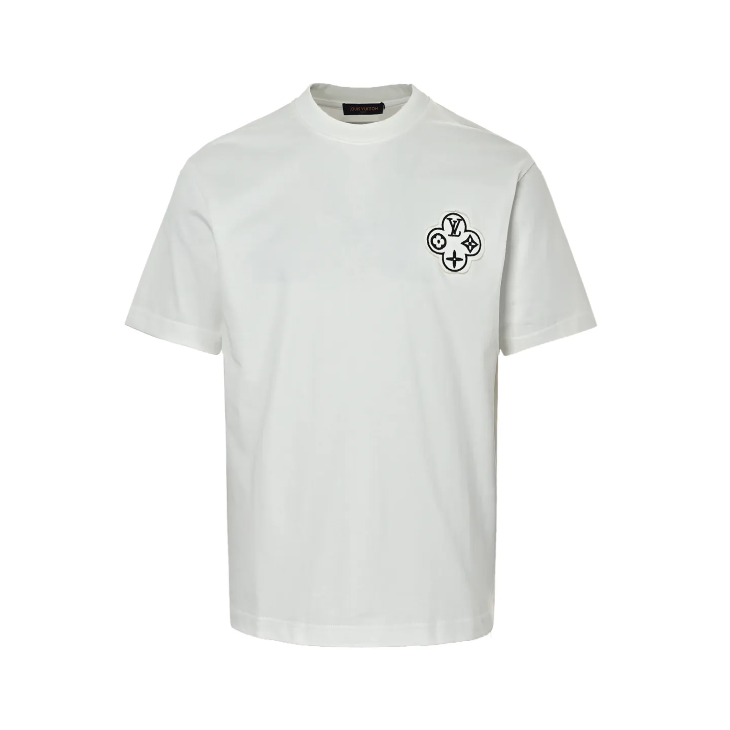 Louis Vuitton/Louis Vuitton three-flower large patch embroidered round neck short sleeves on the back